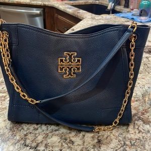 Tory Burch navy blue bag.